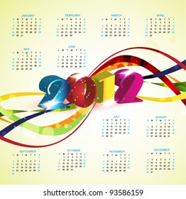 2012 calendar