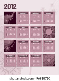 2012 Calendar. Abstract Background. Eps10.
