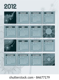 2012 Calendar. Abstract Illustration.