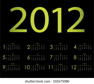 2012 calendar design