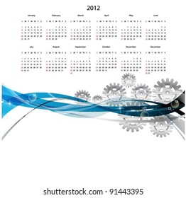 2012 calendar design - vector