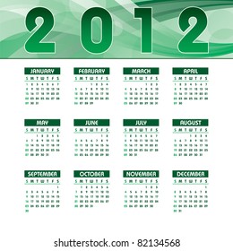 2012 Calendar. Eps10.