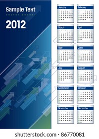 2012 Calendar. Eps10.