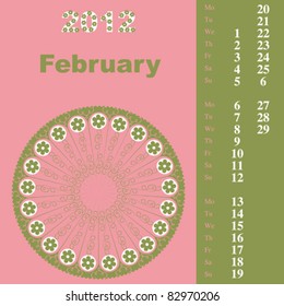 2012 Calendar - February