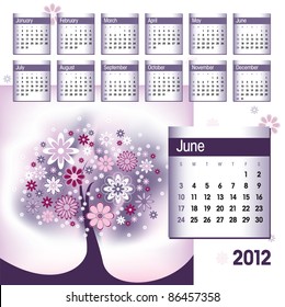2012 Calendar. June.