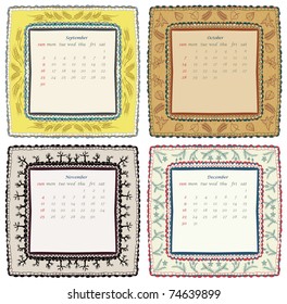 2012 calendar. Second quarter. May, June, July, August