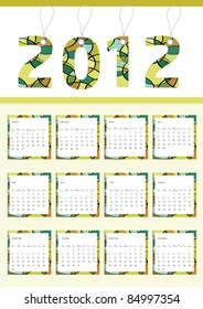 2012 calendar- vector