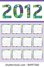 2012 calendar- vector