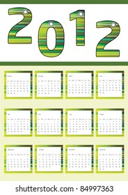 2012 calendar- vector