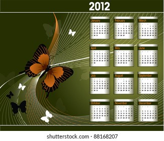 2012 Calendar. Vector Design.