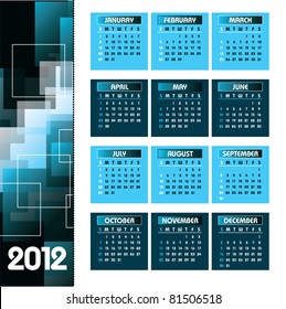 2012 Calendar. Vector Eps10.