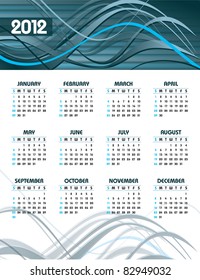 2012 Calendar. Vector Illustration.