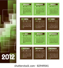 2012 Calendar. Vector Illustration.