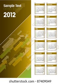 2012 Calendar. Vector Illustration.