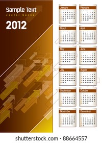 2012 Calendar. Vector Illustration.