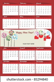 2012 calendar-vector