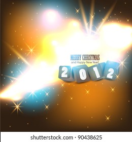2012 Glittering  background. Vector illustration.