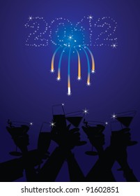 2012 Group toast silhouette