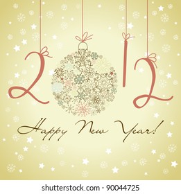 2012 Happy New Year background.