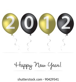 2012 Happy New Year card in vector format.