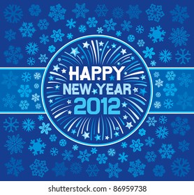 2012 Happy New Year greeting card