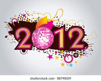 2012 Happy New Year greeting card or calendar