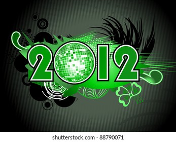 2012 Happy New Year greeting card or calendar