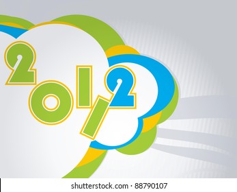 2012 Happy New Year greeting card or calendar