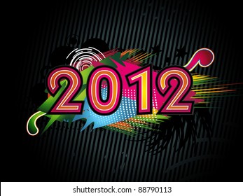 2012 Happy New Year greeting card or calendar