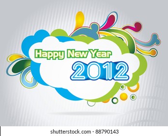 2012 Happy New Year greeting card or calendar