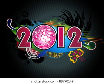 2012 Happy New Year greeting card or calendar
