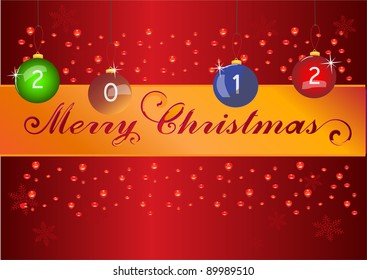 2012 Merry Christmas background vector design