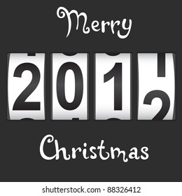 2012 New Year counter, vector.