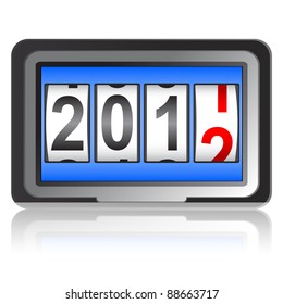 2012 New Year counter, vector.
