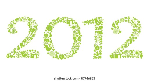 2012 new year ecological sign