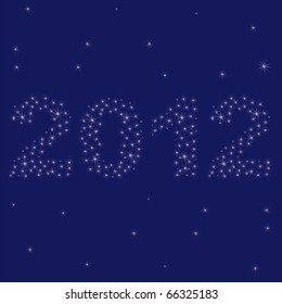2012 New year greeting card. vector illustration