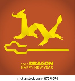 2012: New Year greeting card, year of the dragon