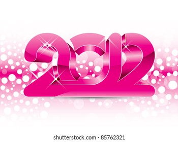 2012 New Year illustration with 3d effects