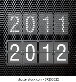 Año nuevo 2012 en el marcador mecánico