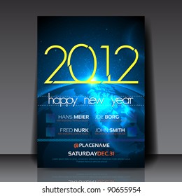 2012 New Year Vector Flyer Template