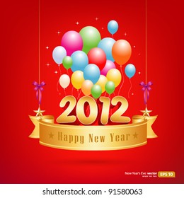 2012 New Year's Eve Design illustrator