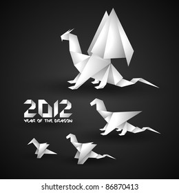 2012 Origami Dragon Background