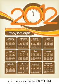 2012 Retro Calendar