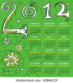 2012 sketchy calendar