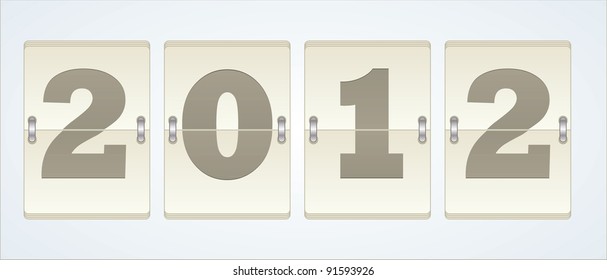 2012 vector illustration on calendar.