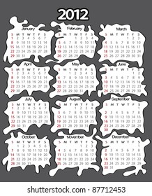 2012 year calendar