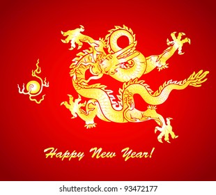 2012 Year of the Dragon design. Vector eps8 6000x5029