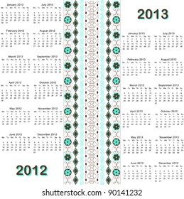 2012-2013 Ornamental calendar