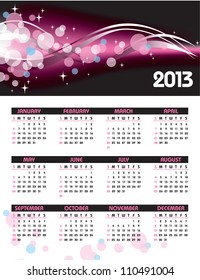 2013 Calendar.