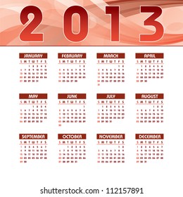 2013 Calendar.